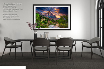 a dining room with a table and chairs