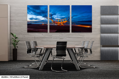a dining room with a table and chairs