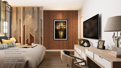 a bed room with a neatly made bed and a flat screen tv