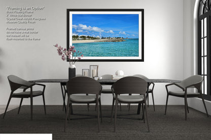 a picture of a dining room with a table and chairs