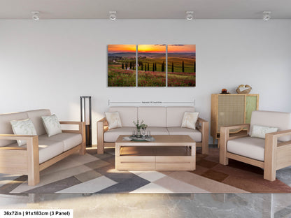 a living room filled with furniture and a painting on the wall