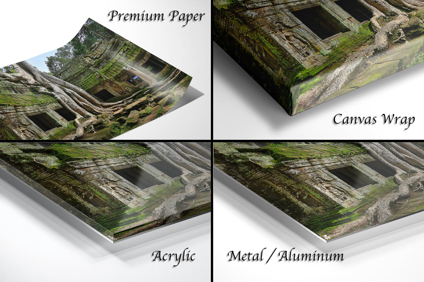 a series of photos showing the different angles of a building