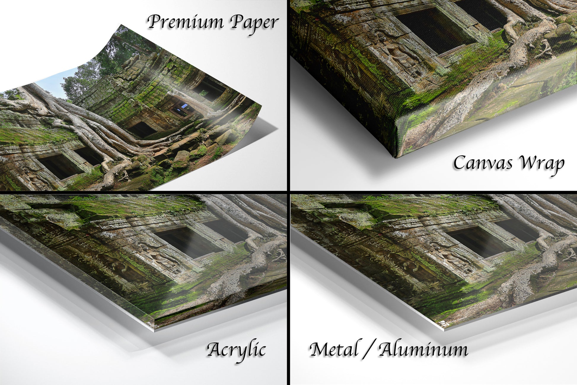 a series of photos showing the different angles of a building
