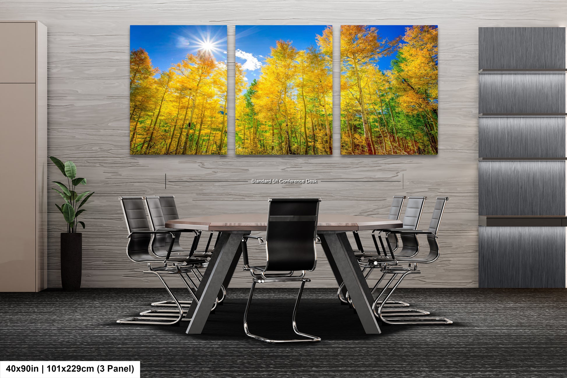 a dining room with a table and chairs