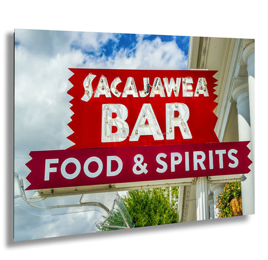 a sign for a food and spirits restaurant
