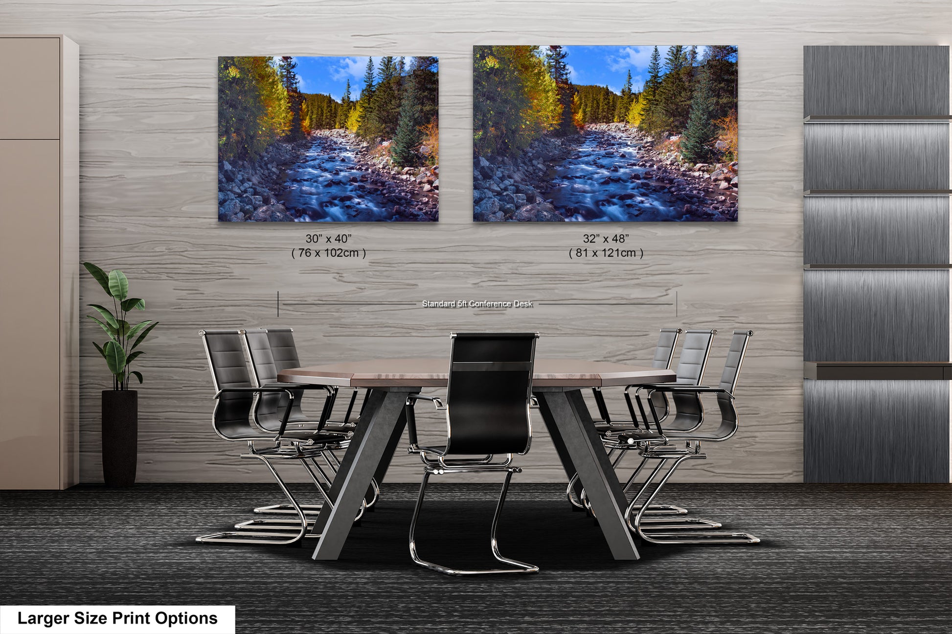 a dining room with a table and chairs