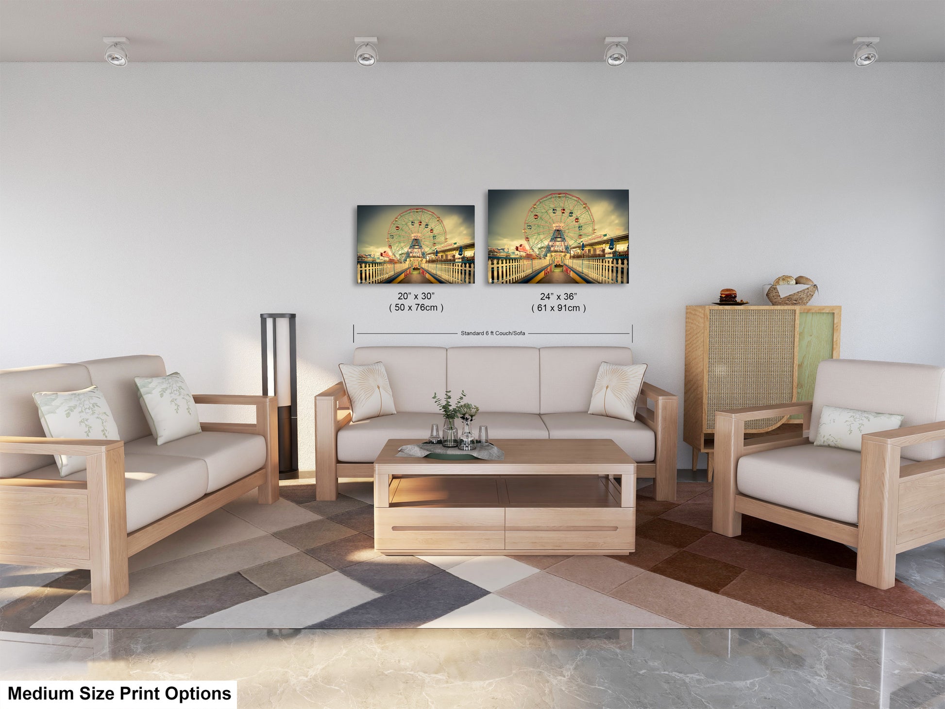 a living room with two couches and a coffee table