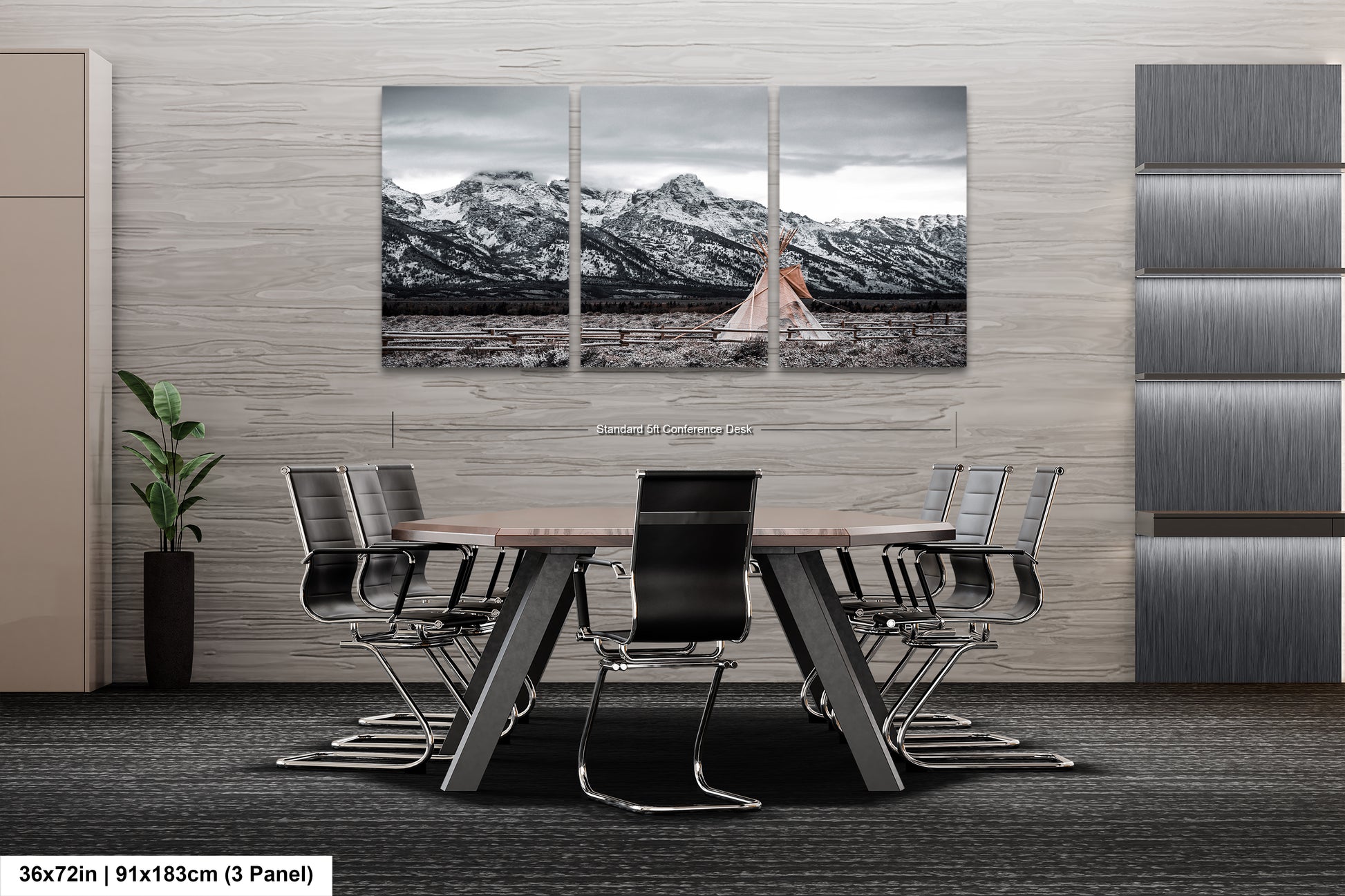 a dining room with a table and chairs