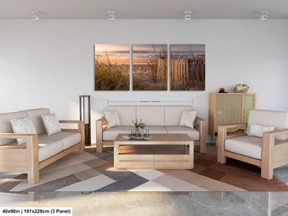 a living room filled with furniture and a painting on the wall
