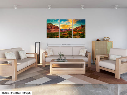 a living room filled with furniture and a painting on the wall