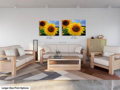 a living room filled with furniture and a painting on the wall