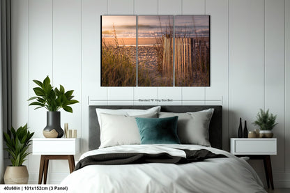a bedroom scene with focus on the bed