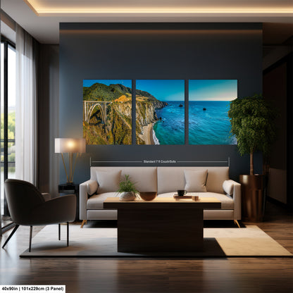 a living room filled with furniture and a painting on the wall