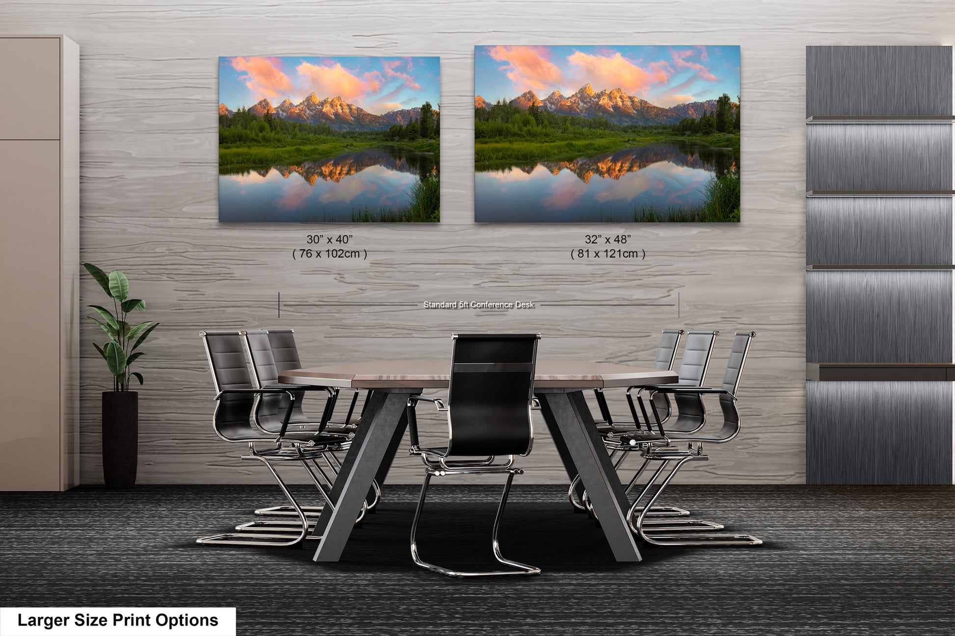 a dining room with a table and chairs