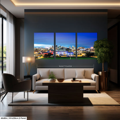 a living room filled with furniture and a large window