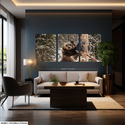 a living room filled with furniture and a painting on the wall