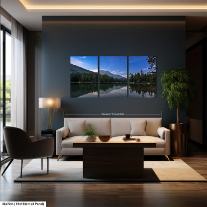 a living room filled with furniture and a painting on the wall