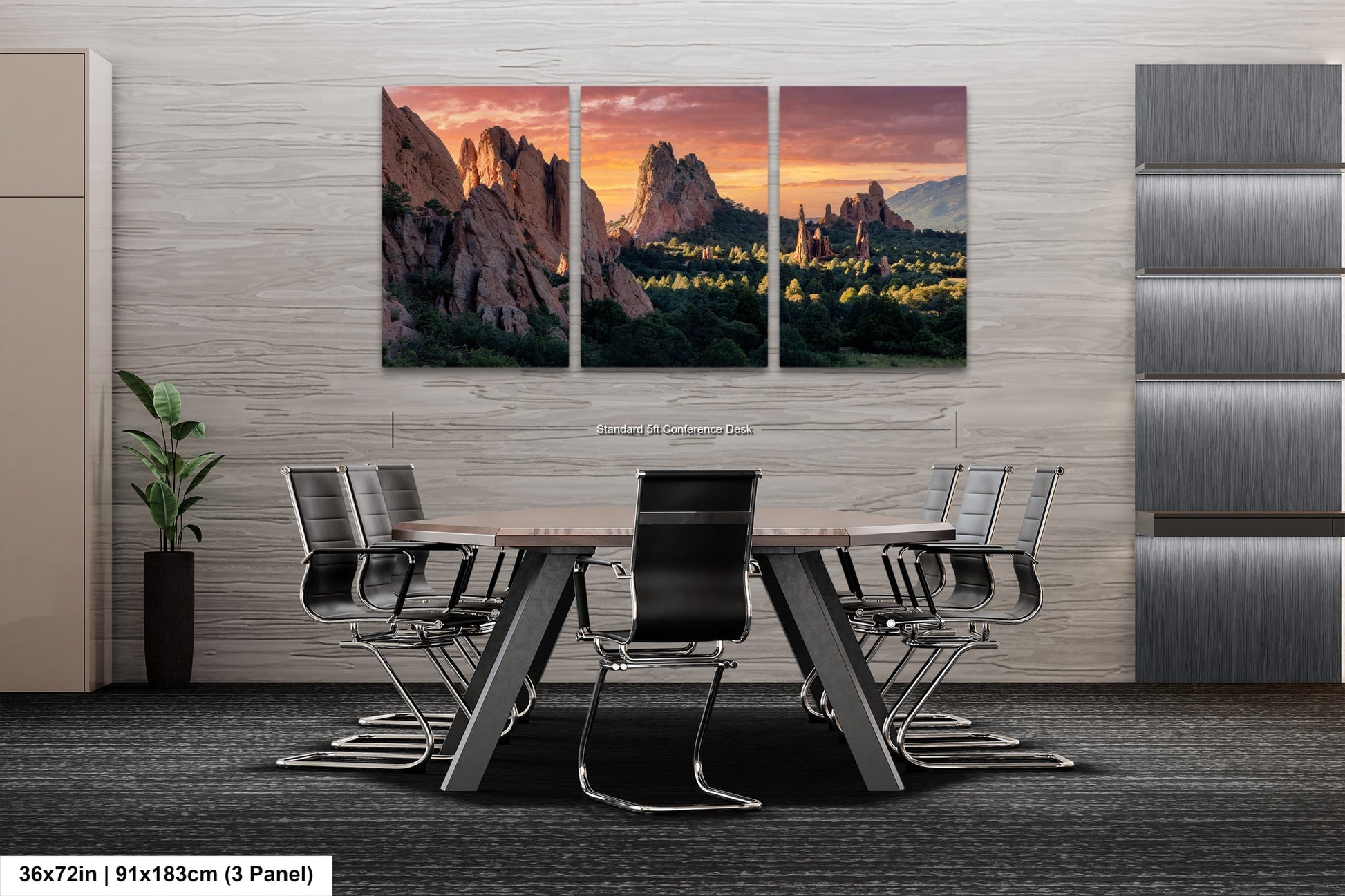 a dining room with a table and chairs