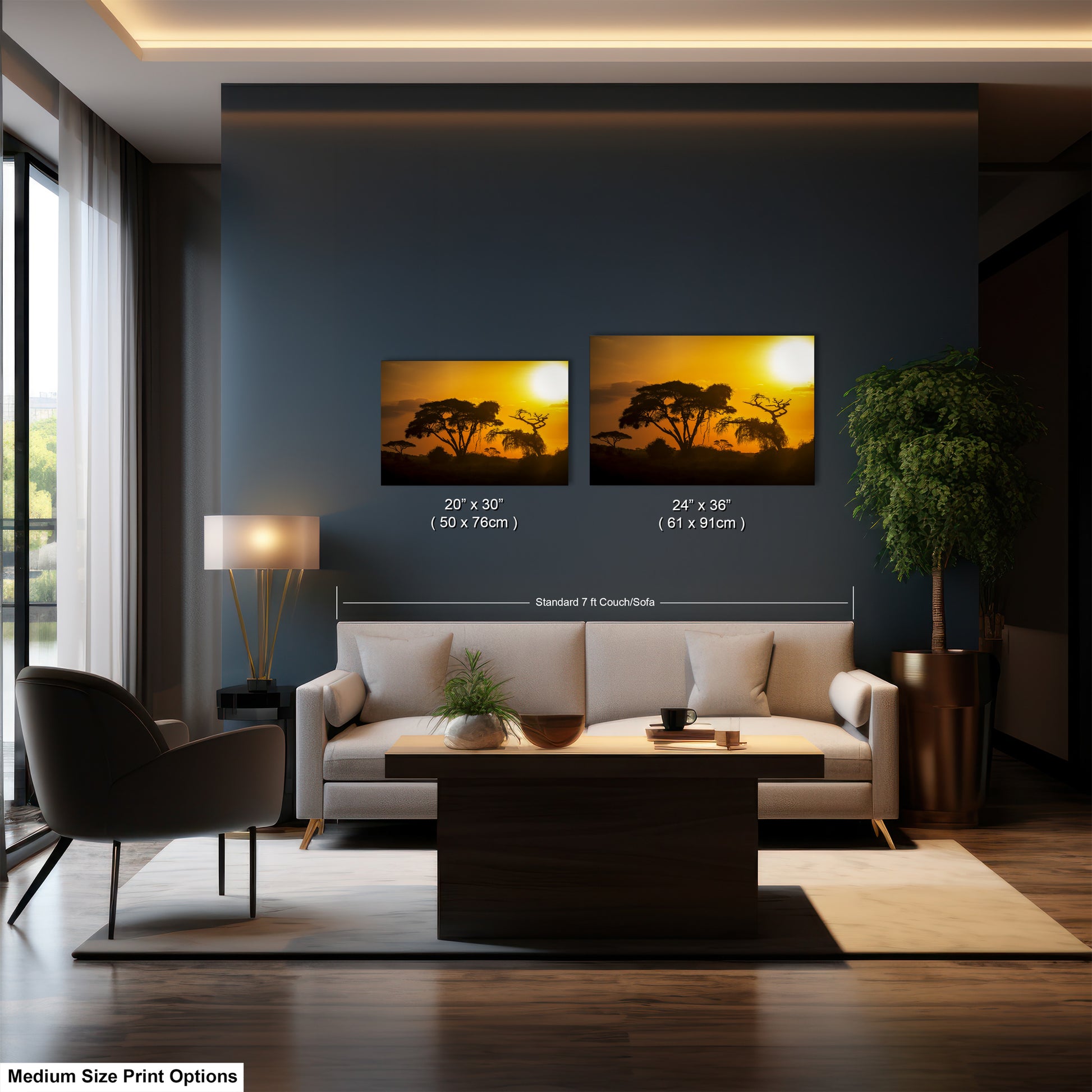a living room with a couch and a table