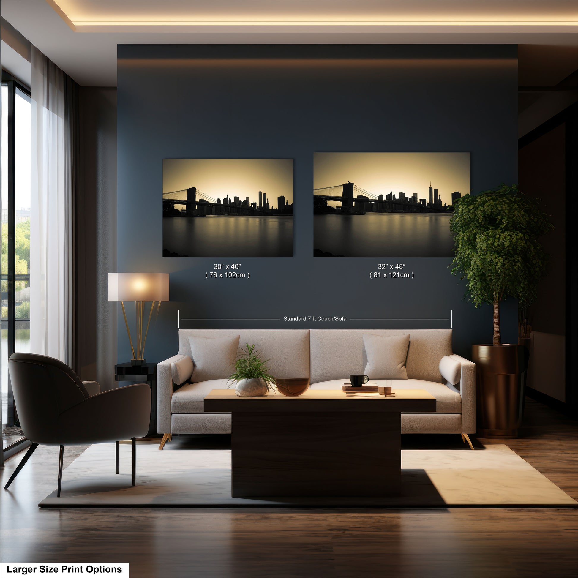 a living room filled with furniture and a large window