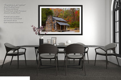 a dining room with a table and chairs