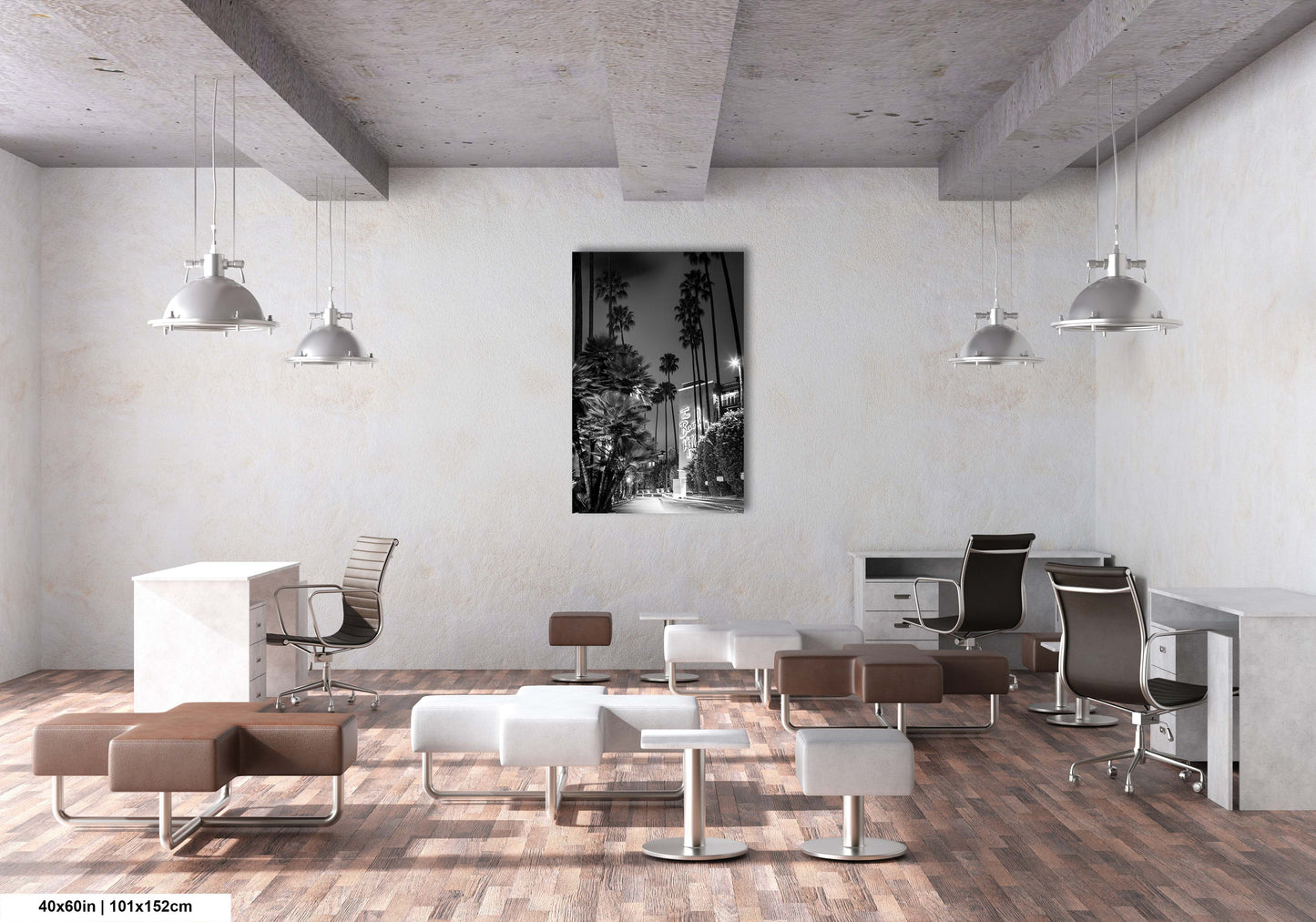 a room with a lot of chairs and desks