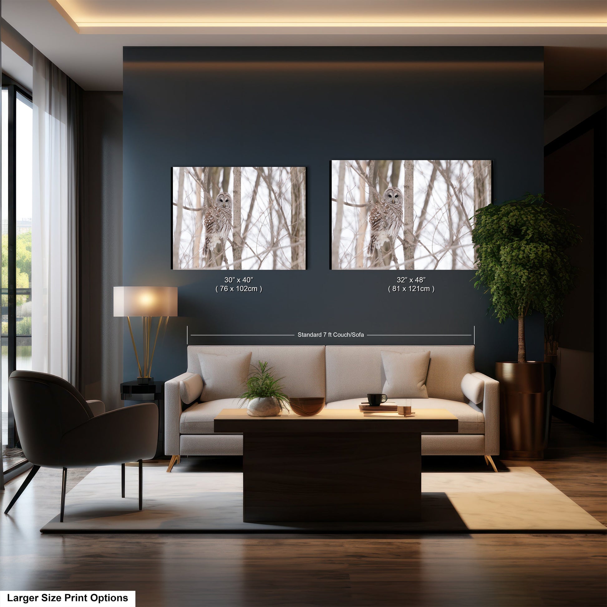 a living room with a couch and a table
