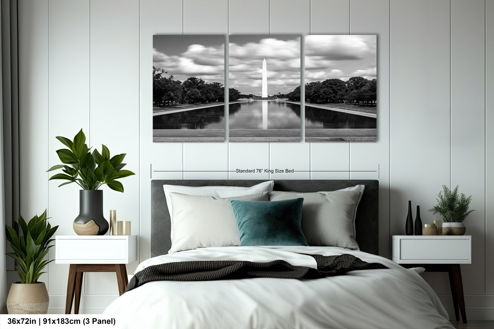a black and white photo of a bedroom