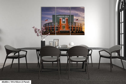 a dining room with a table and chairs
