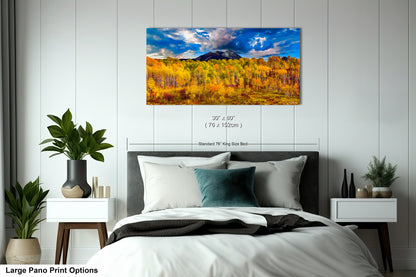 a bedroom scene with focus on the bed