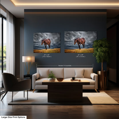 a living room filled with furniture and a painting on the wall