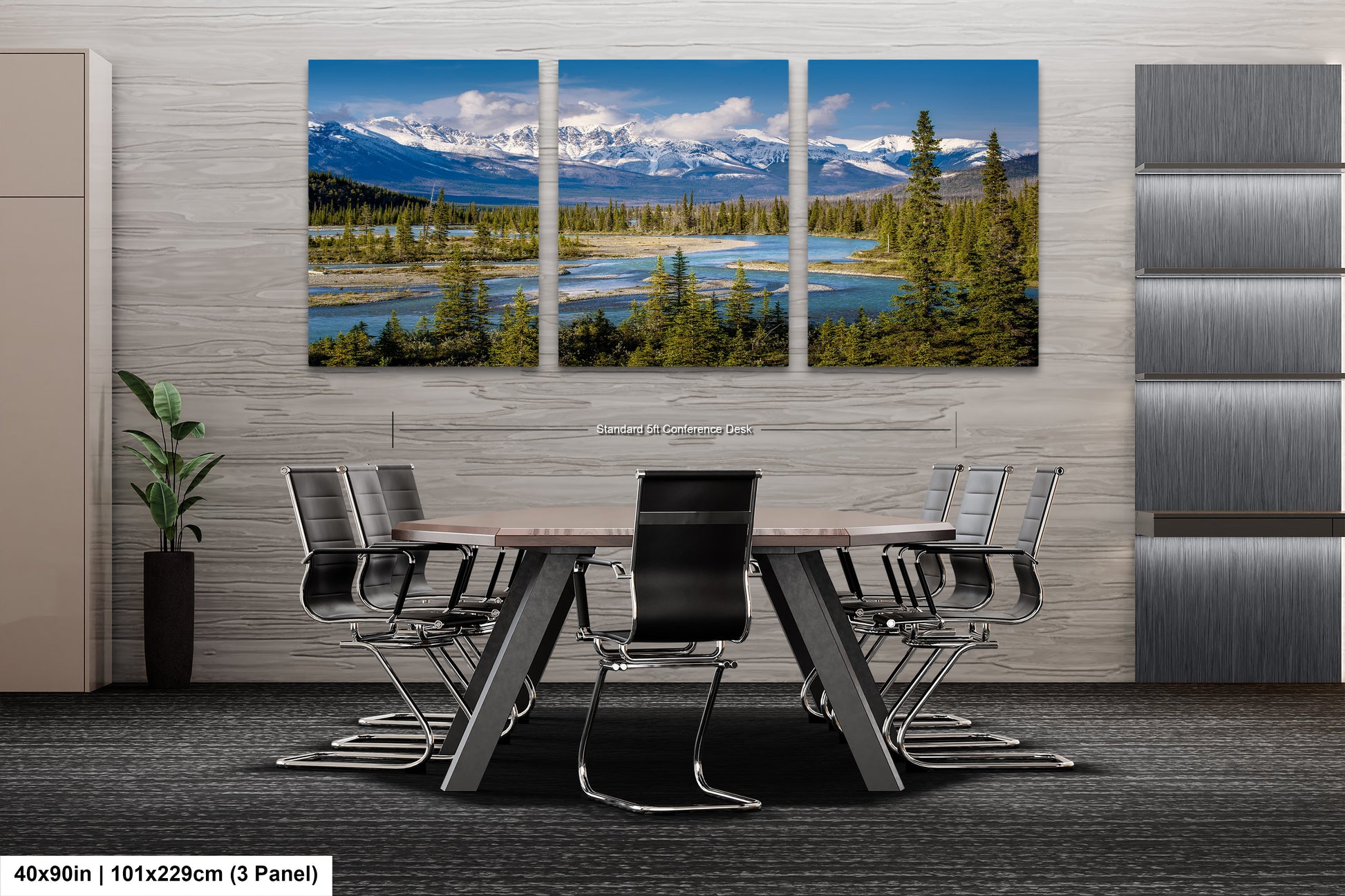 a dining room with a table and chairs