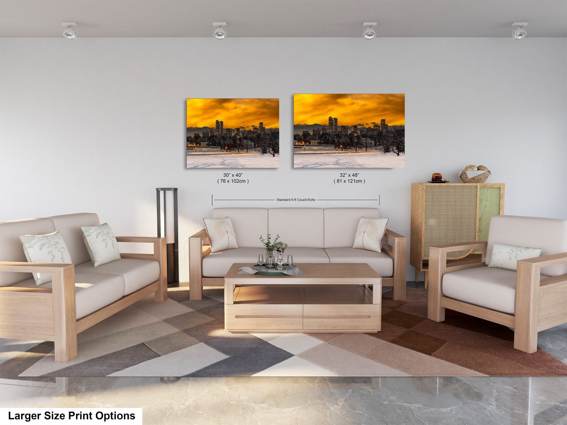 a living room with two couches and a coffee table