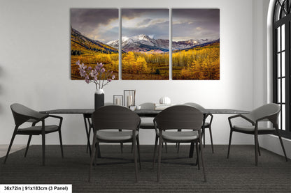 a dining room with a table and chairs