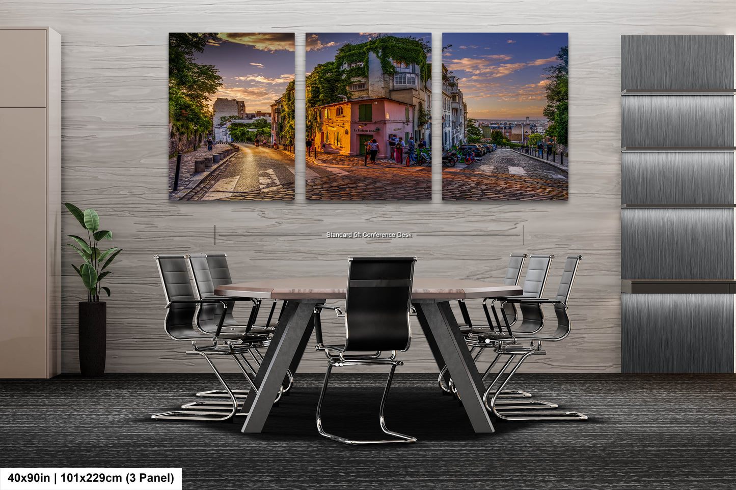 a dining room with a table and chairs