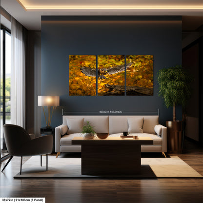 a living room filled with furniture and a painting on the wall