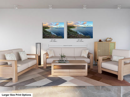 a living room filled with furniture and a painting on the wall