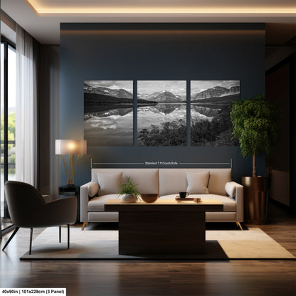 a living room filled with furniture and a painting on the wall