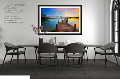 a dining room with a table and chairs