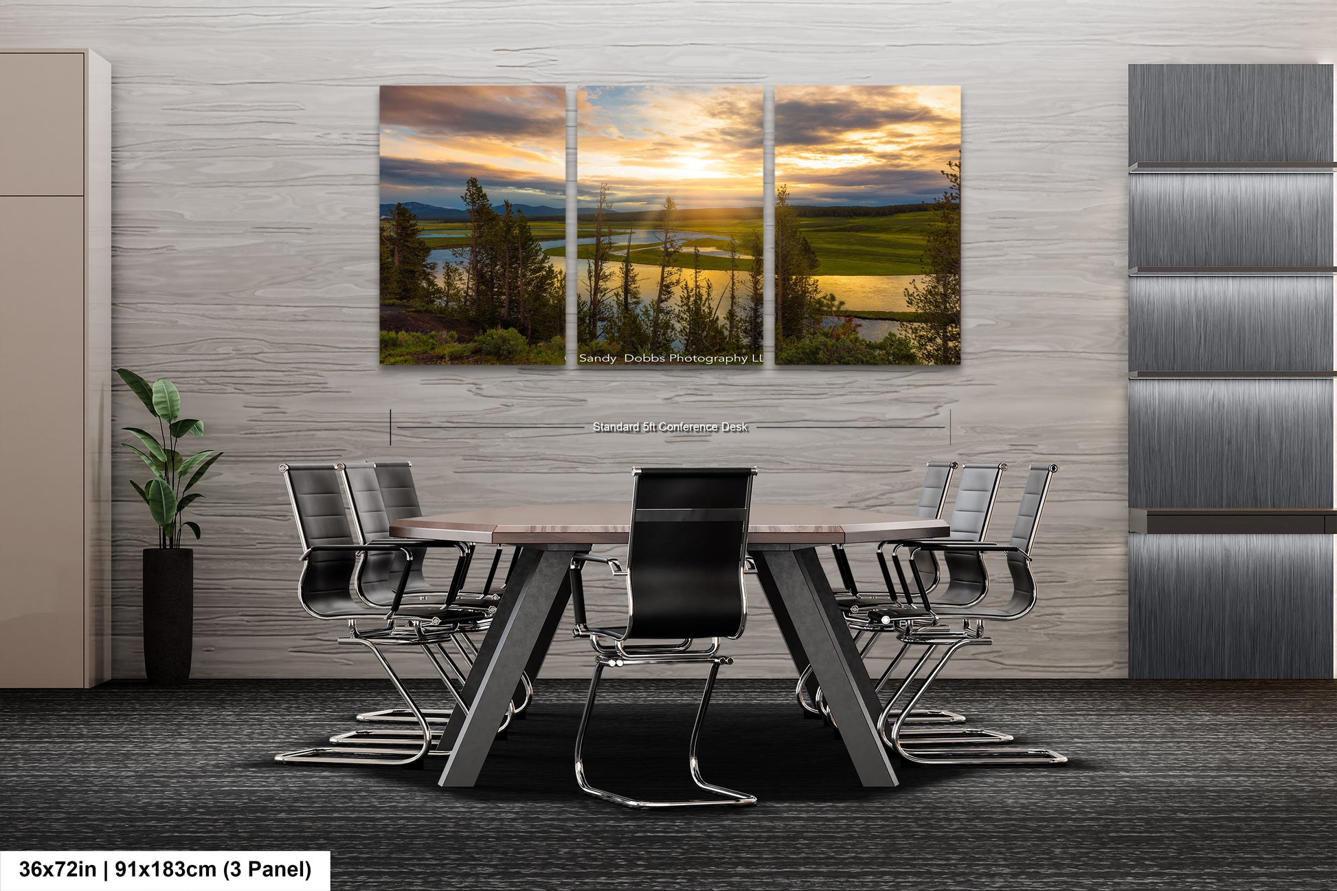 a dining room with a table and chairs
