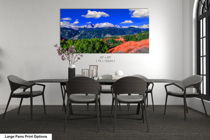 a dining room with a table and chairs