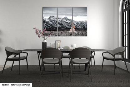a dining room with a table and chairs