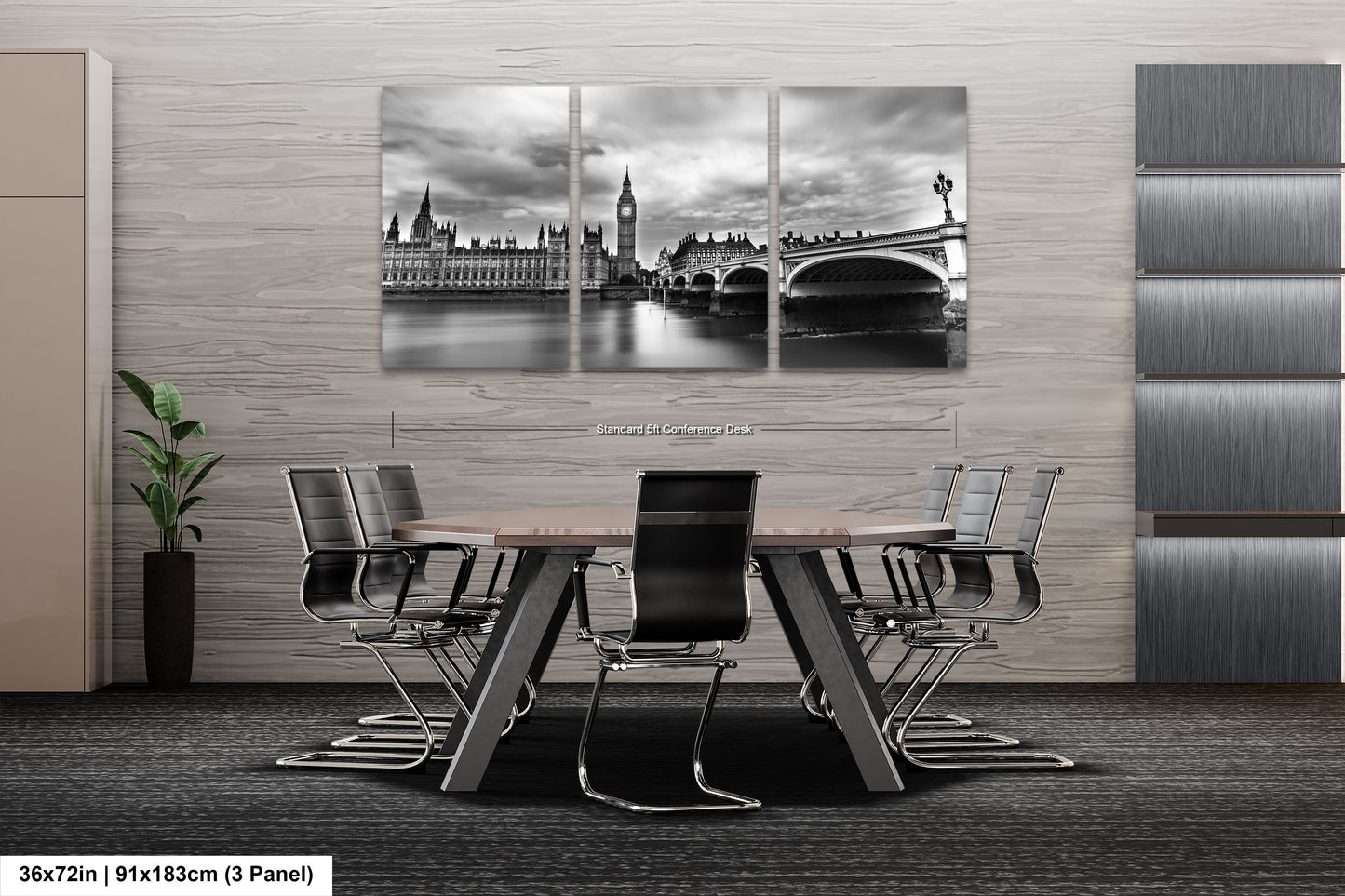 a black and white photo of a table and chairs
