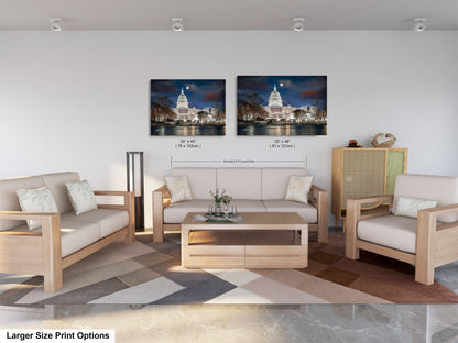 a living room filled with furniture and a painting on the wall
