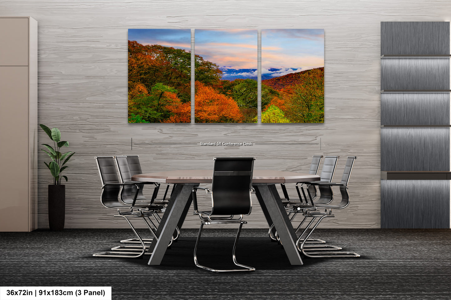 a dining room with a table and chairs
