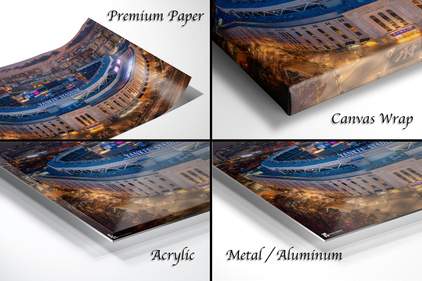 a series of photos of a building with the name canvas wrap