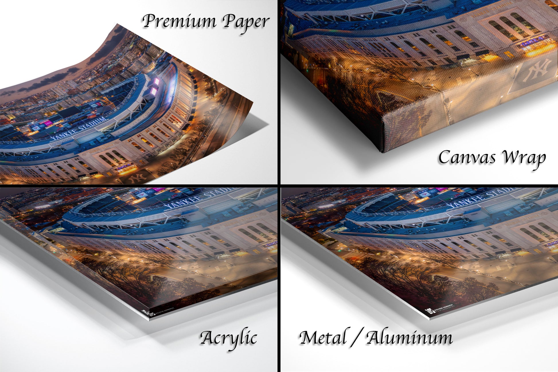 a series of photos of a building with the name canvas wrap