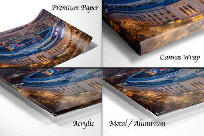 a series of photos of a building with the name canvas wrap