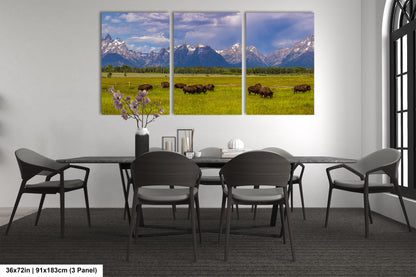 a dining room with a table and chairs