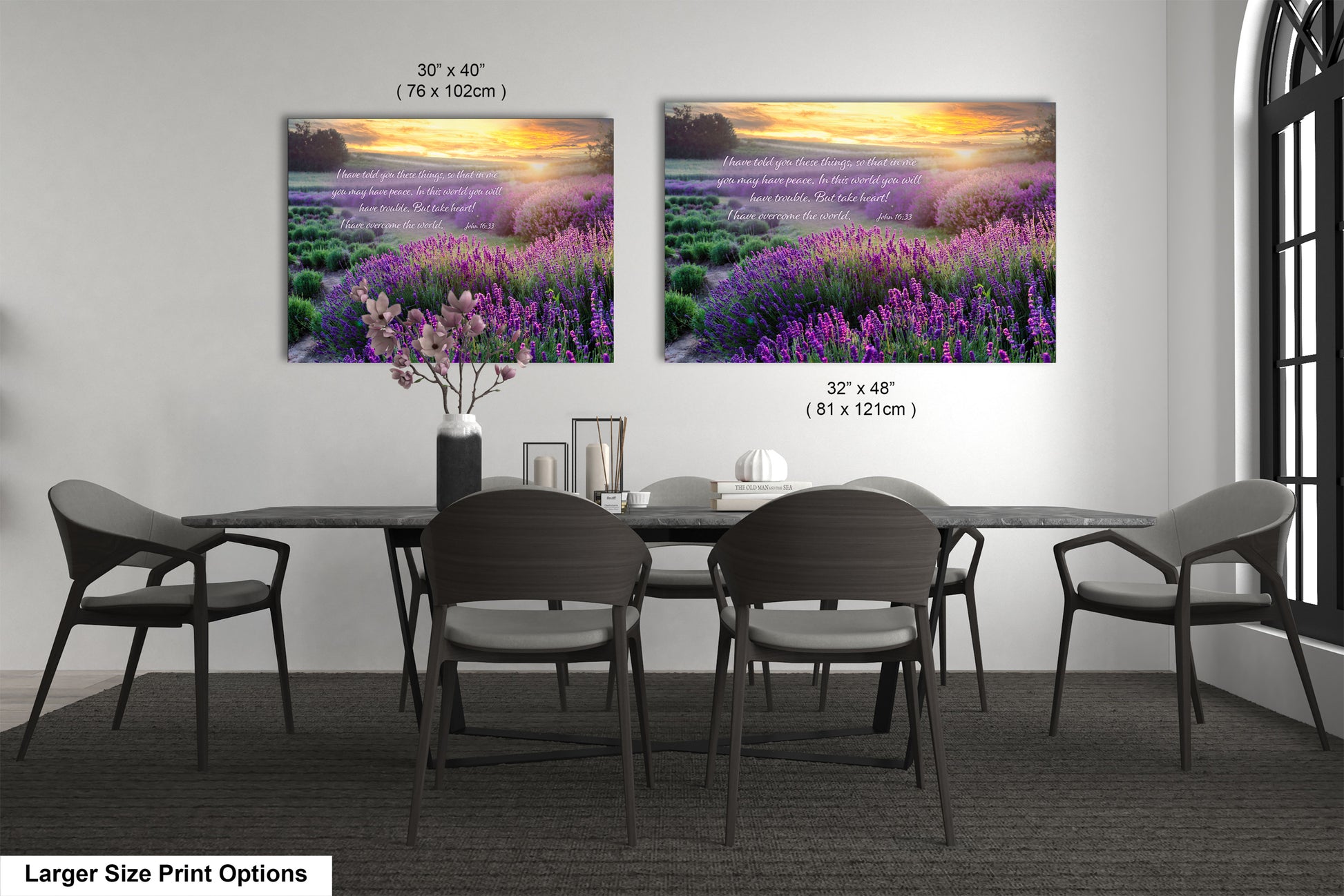 a dining room with a table and chairs